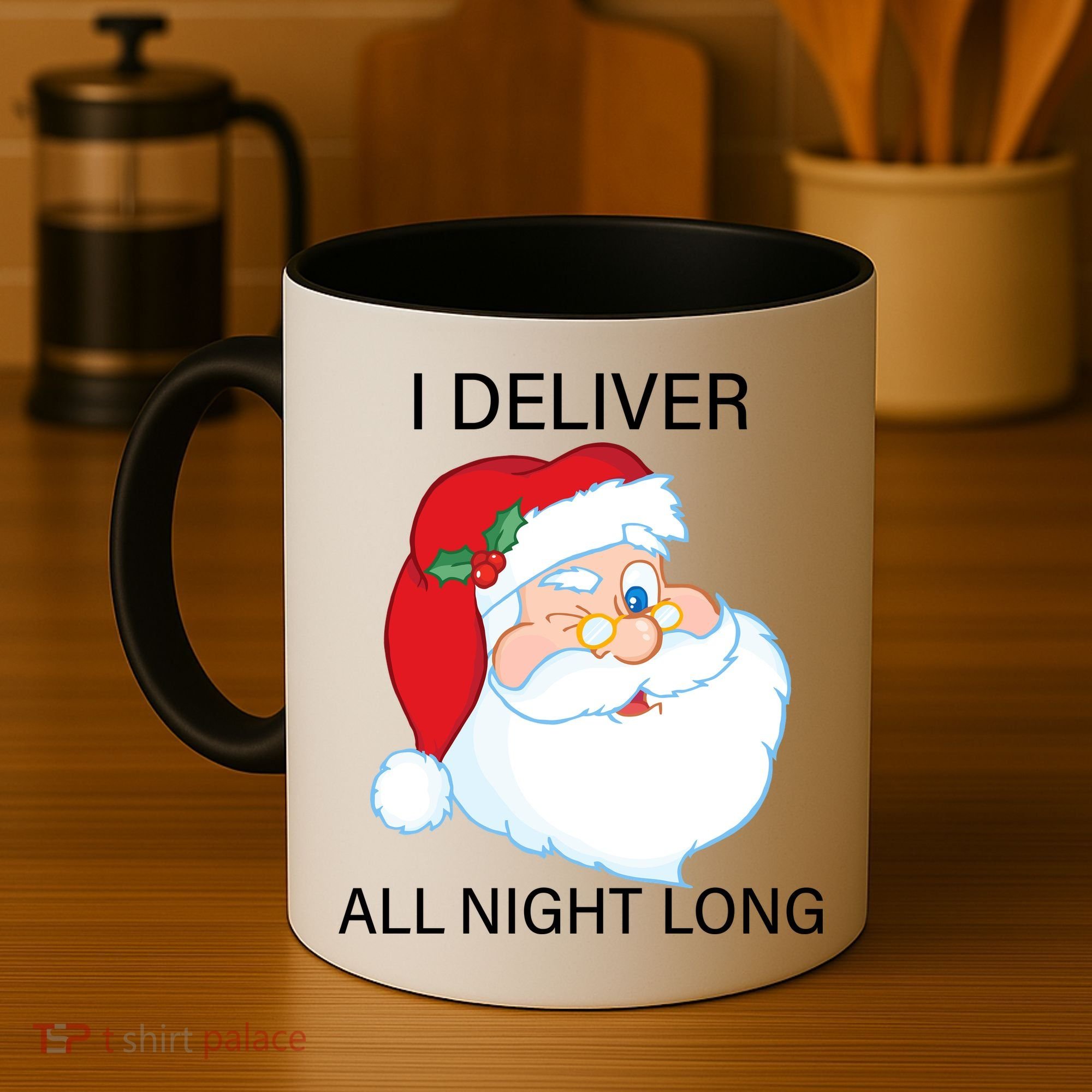 I Deliver All Night Long Funny Santa Coffee Mug