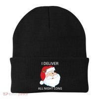 I Deliver All Night Long Funny Santa Beanie thumb 0