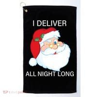 I Deliver All Night Long Funny Santa Golf Towel thumb 0