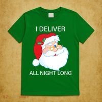 I Deliver All Night Long Funny Santa T-Shirt thumb 5