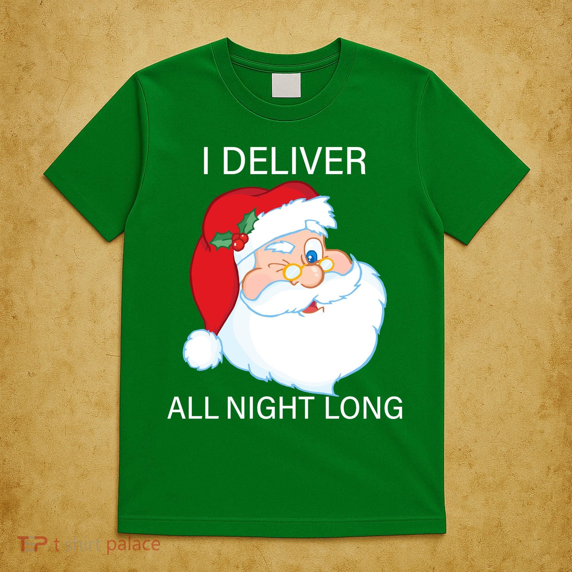 I Deliver All Night Long Funny Santa T-Shirt
