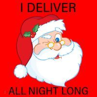 I Deliver All Night Long Funny Santa Santa Hat thumb 1