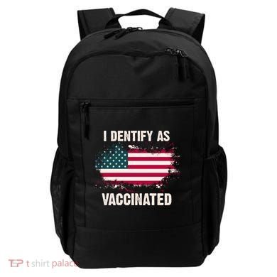 I Dentify As Vaccinated American Flag Backpack