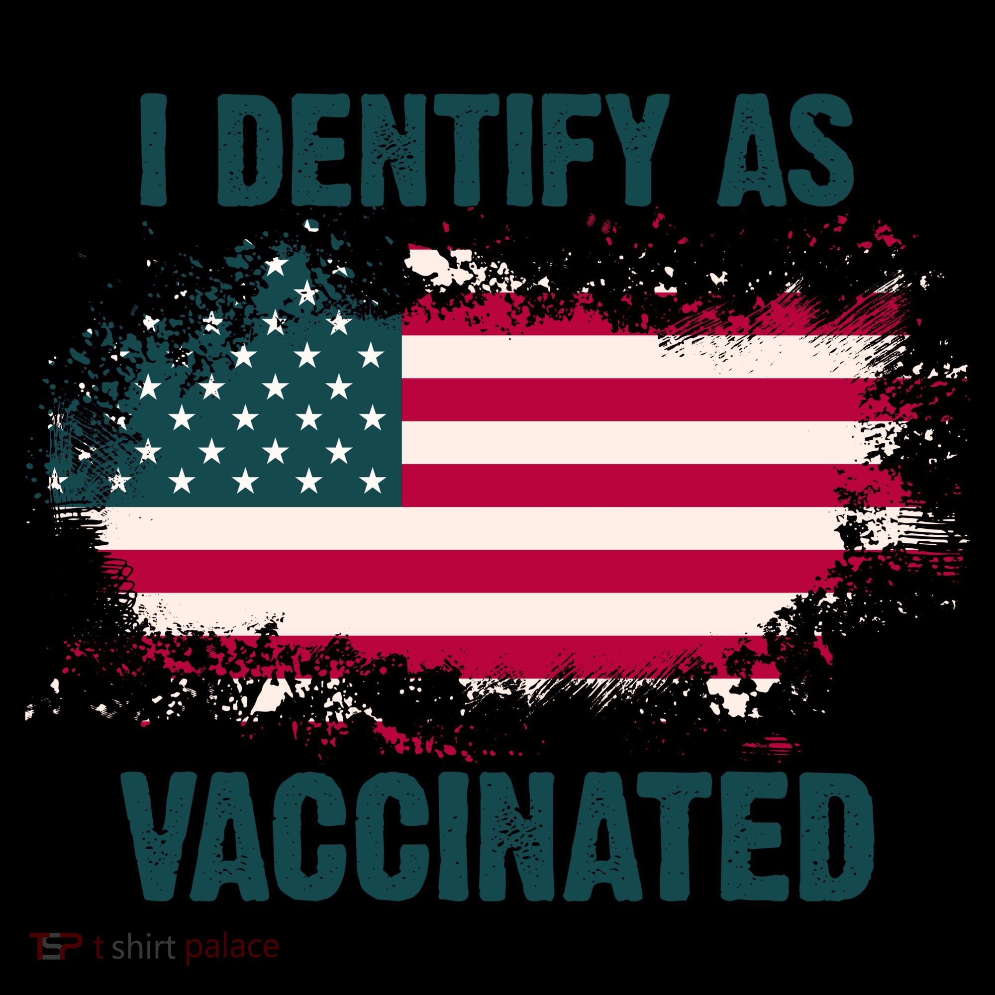 I Dentify As Vaccinated American Flag Coffee Mug