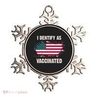 I Dentify As Vaccinated American Flag Ornament thumb 0