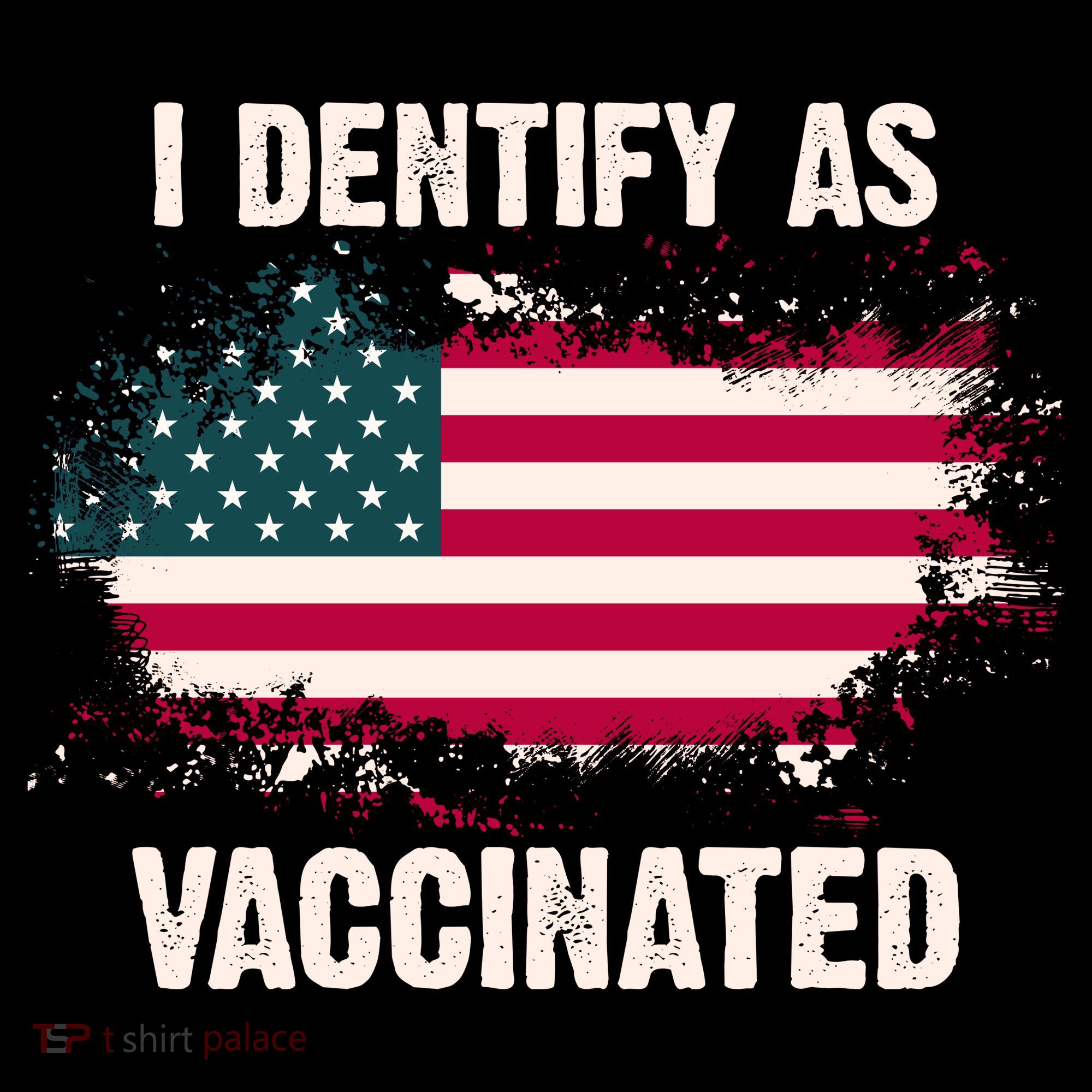 I Dentify As Vaccinated American Flag Ornament