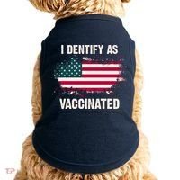 I Dentify As Vaccinated American Flag Doggie Tank thumb 0
