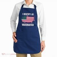 I Dentify As Vaccinated American Flag Apron thumb 2