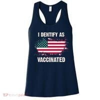 I Dentify As Vaccinated American Flag Women's Tank Top thumb 0