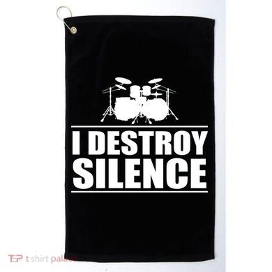 I Destroy Silence Golf Towel