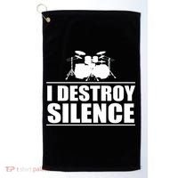 I Destroy Silence Golf Towel thumb 0
