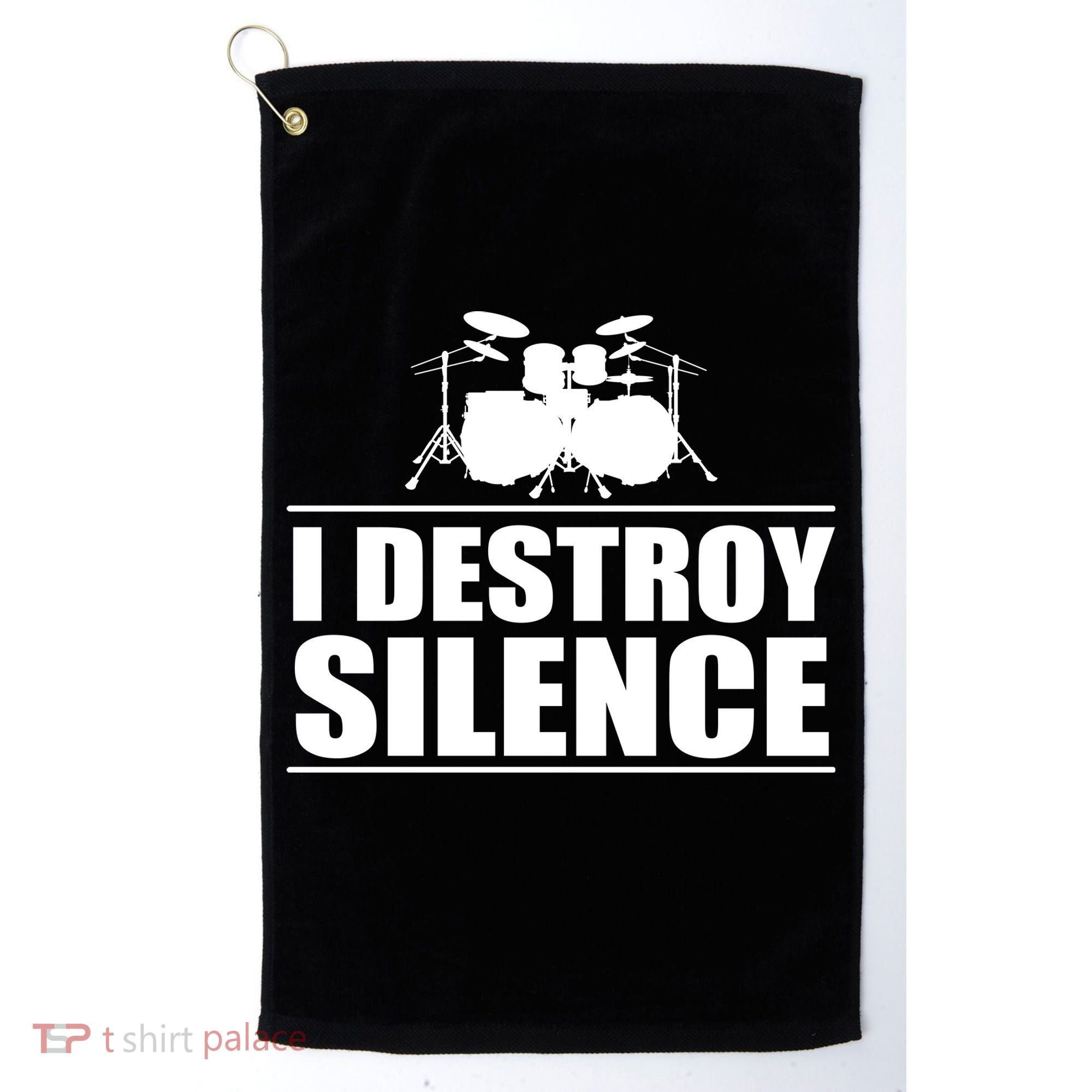 I Destroy Silence Golf Towel