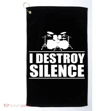 I Destroy Silence Golf Towel