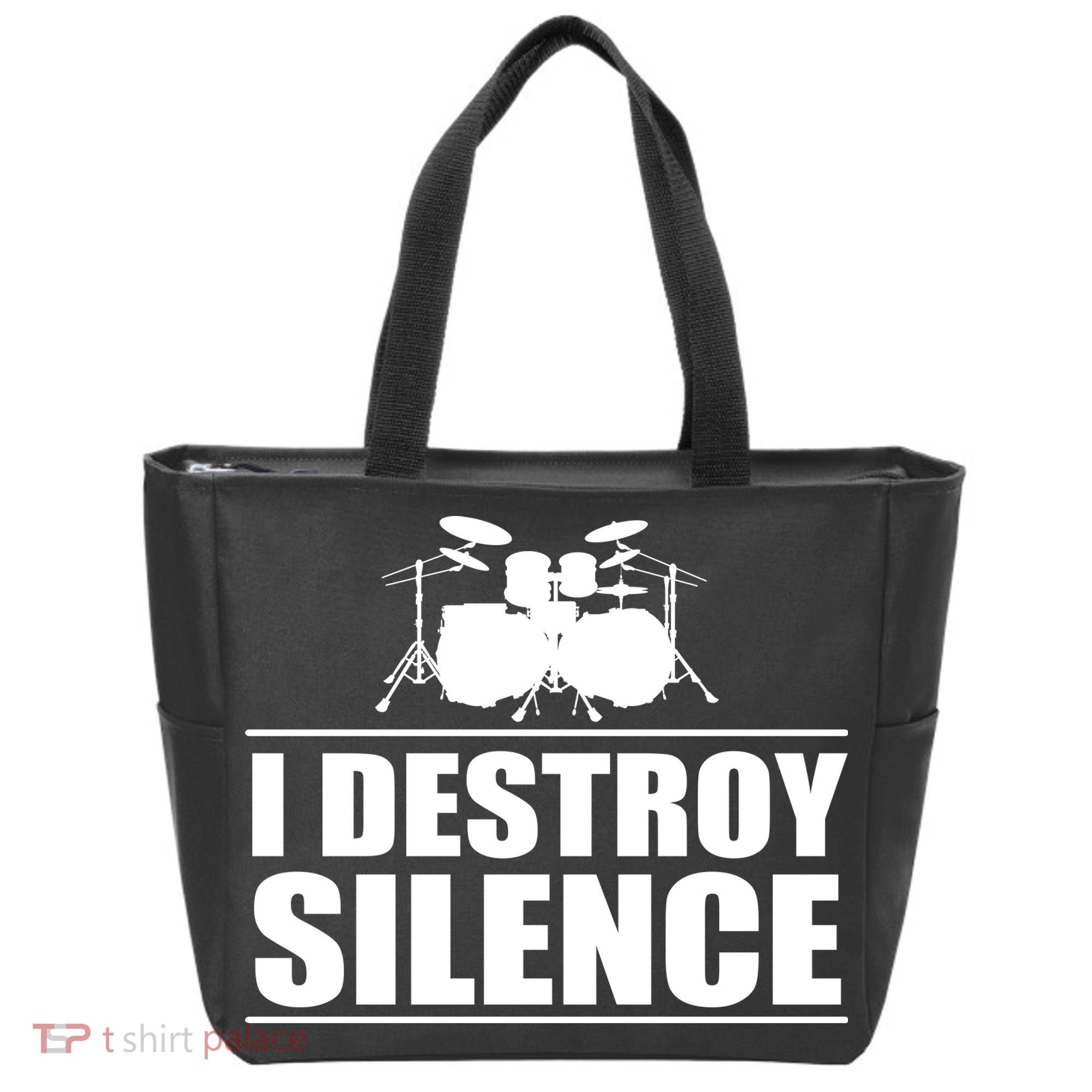 I Destroy Silence Tote Bag