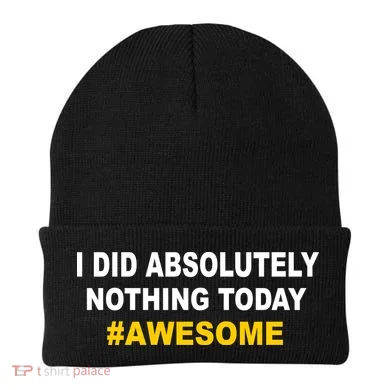 I Did Absolutely Nothing Today #Awesome Beanie