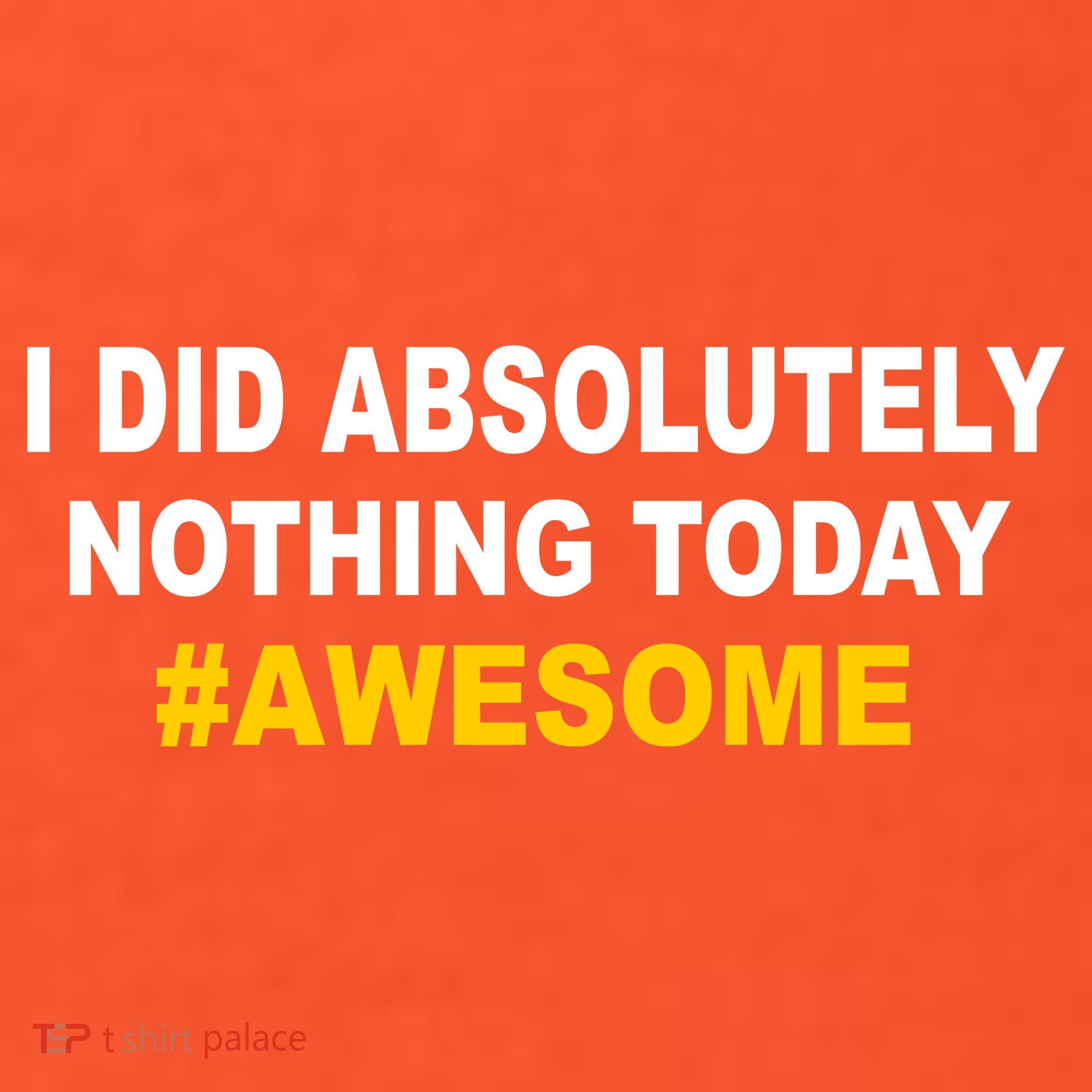 I Did Absolutely Nothing Today #Awesome T-Shirt