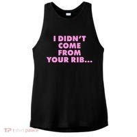 I Didn't Come From Your Rib Ladies PosiCharge Tri-Blend Wicking Tank thumb 0
