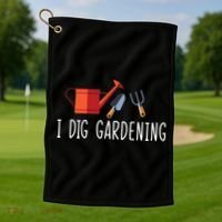 I Dig Gardening Golf Towel thumb 1