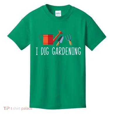 I Dig Gardening Kids T-Shirt
