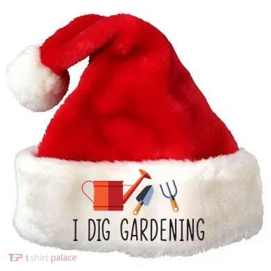 I Dig Gardening Santa Hat