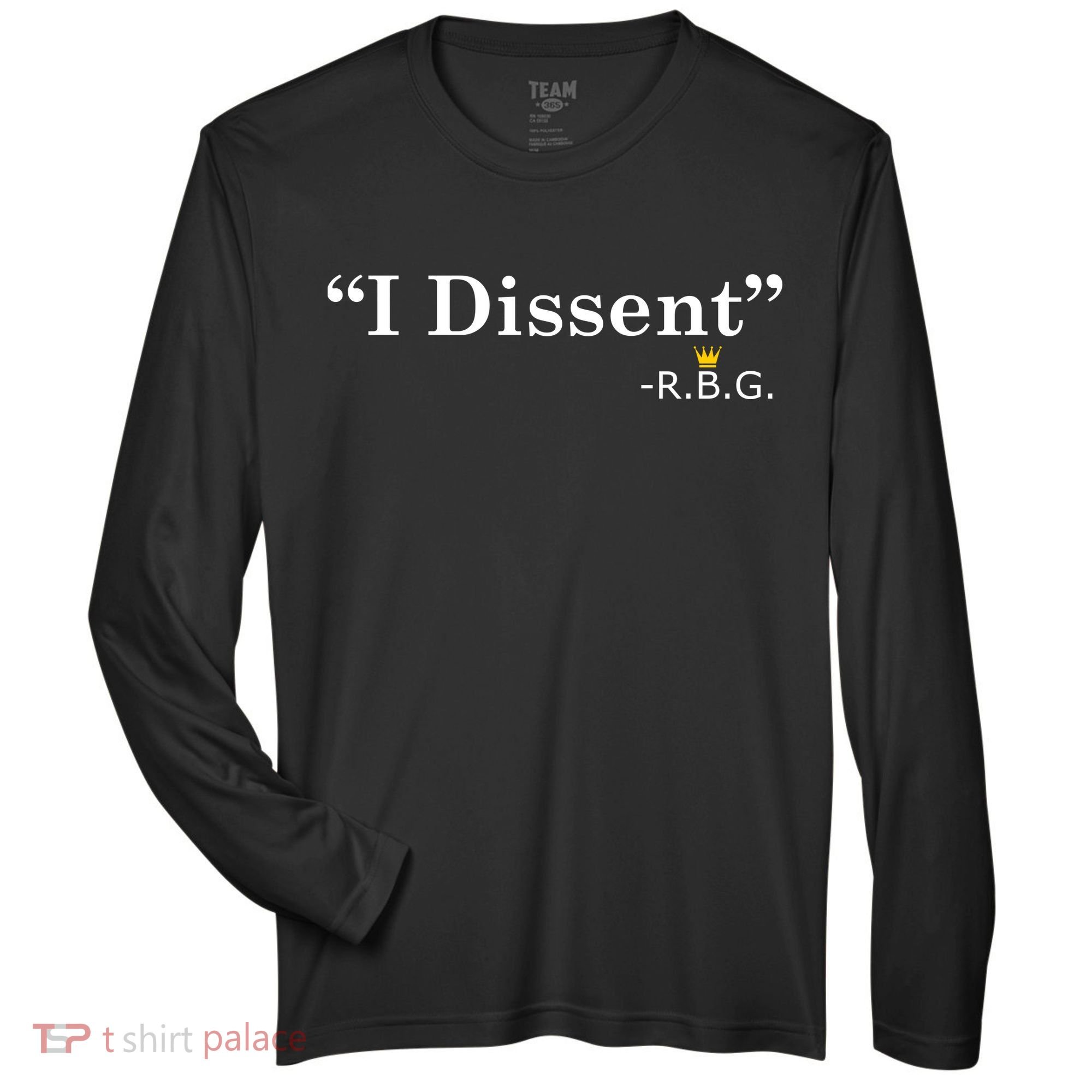 I Dissent RBG Ruth Bader Ginsburg Zone Performance Long-Sleeve T-Shirt