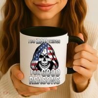 I Do Bad Things For Good Reasons Coffee Mug thumb 3