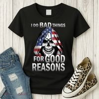 I Do Bad Things For Good Reasons Women's T-Shirt thumb 3