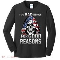 I Do Bad Things For Good Reasons Kids Long Sleeve Shirt thumb 0