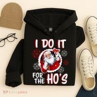 I Do It For the Ho's Funny Santa Claus Hoodie thumb 4