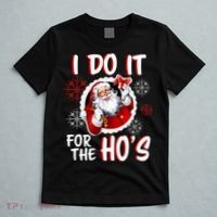 I Do It For the Ho's Funny Santa Claus T-Shirt thumb 5