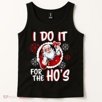 I Do It For the Ho's Funny Santa Claus Tank Top thumb 2