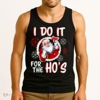 I Do It For the Ho's Funny Santa Claus Tank Top thumb 3