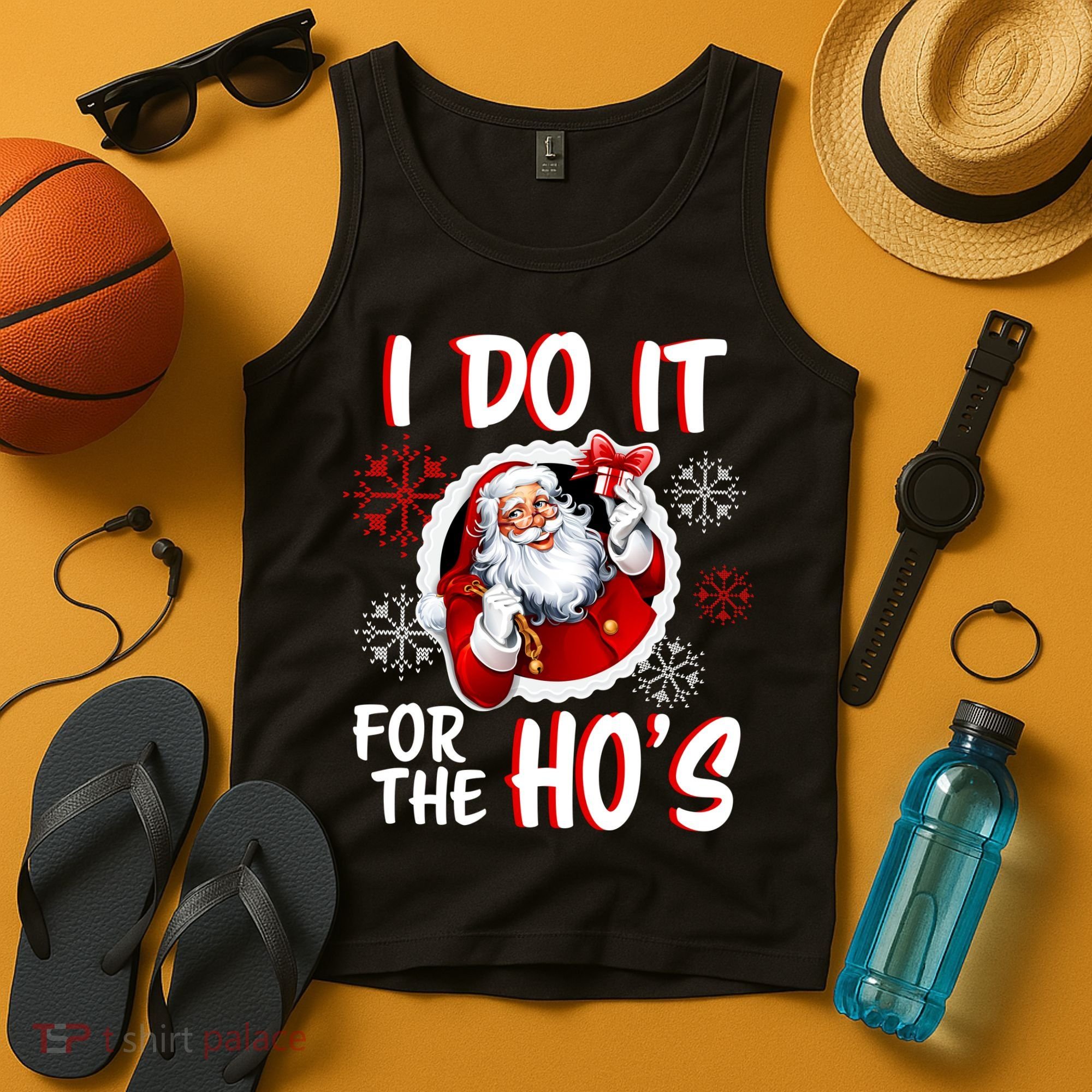 I Do It For the Ho's Funny Santa Claus Tank Top