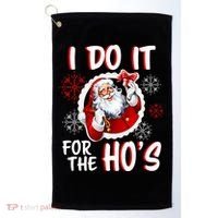 I Do It For the Ho's Funny Santa Claus Golf Towel thumb 0