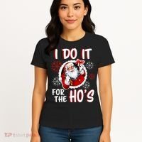 I Do It For the Ho's Funny Santa Claus Women's T-Shirt thumb 4