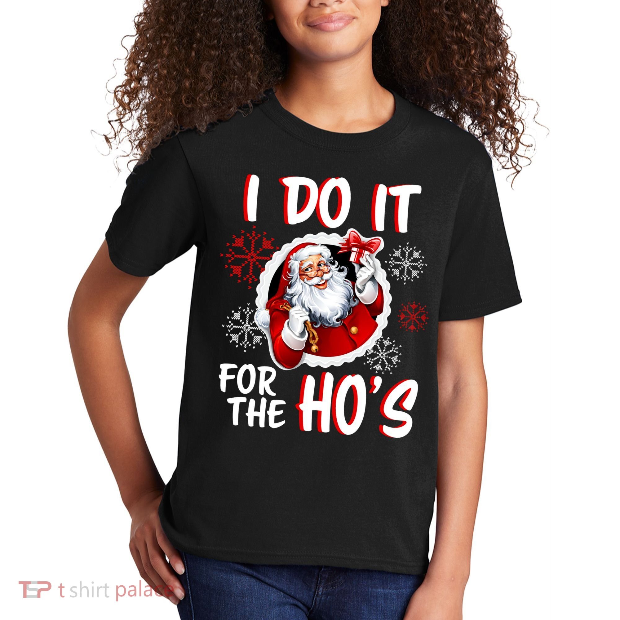 I Do It For the Ho's Funny Santa Claus Kids T-Shirt