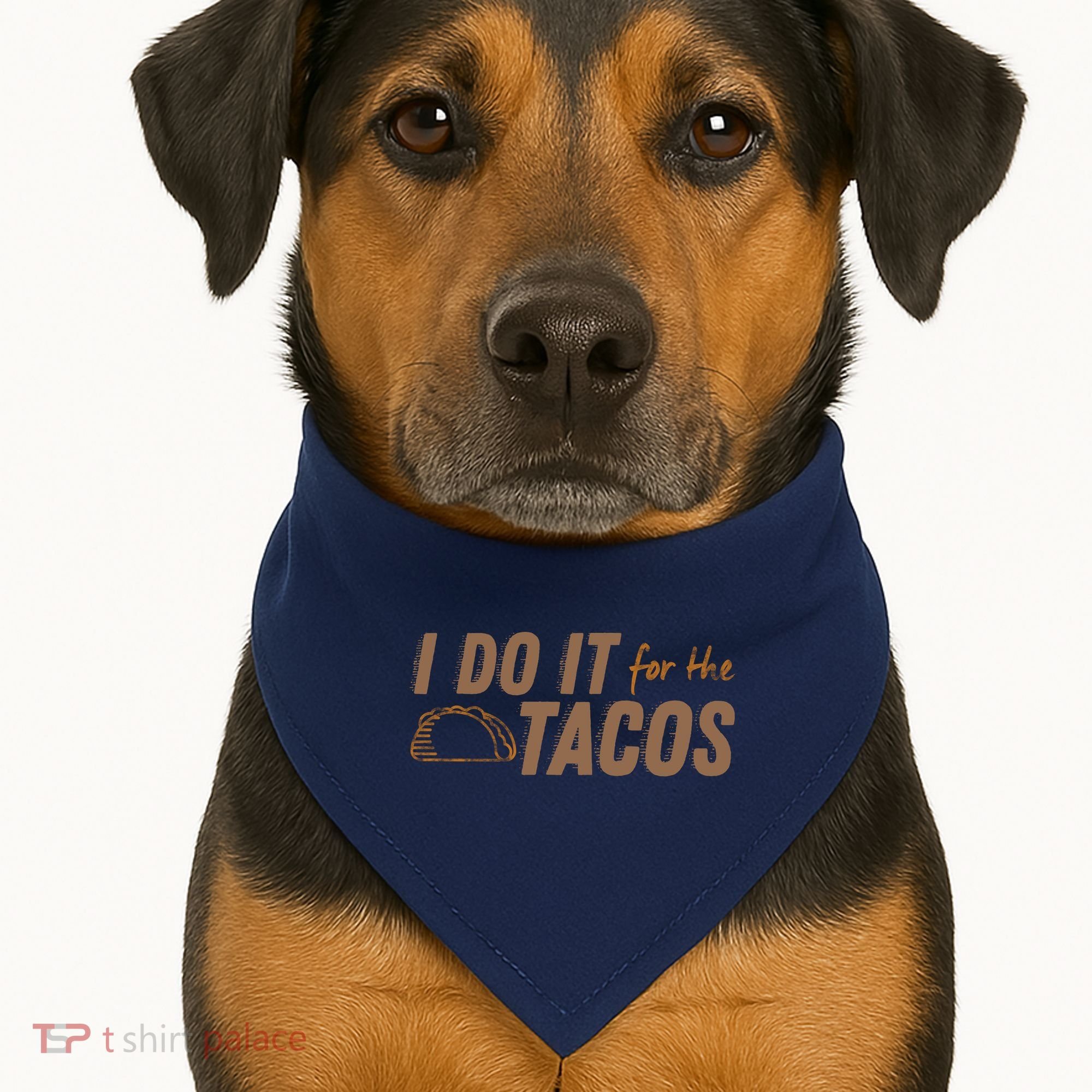I Do It For The Tacos USA-Made Doggie Bandana