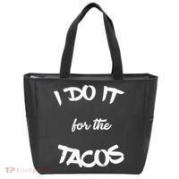 I Do It For The Tacos Funny Tote Bag thumb 0
