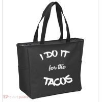 I Do It For The Tacos Funny Tote Bag thumb 2