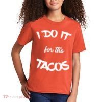 I Do It For The Tacos Funny Kids T-Shirt thumb 2