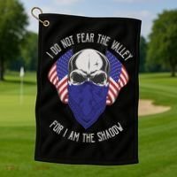 I Do Not Fear The Valley For I Am The Shadow Golf Towel thumb 1