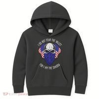 I Do Not Fear The Valley For I Am The Shadow Kids Hoodie thumb 0