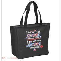 I Do Not Like Germs Here Or There Tote Bag thumb 2