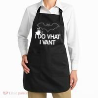 I Do What I Vant (Want) Funny Bat Vampire Apron thumb 2
