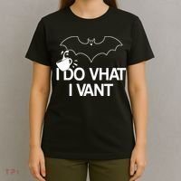 I Do What I Vant (Want) Funny Bat Vampire T-Shirt thumb 4