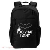 I Do What I Vant (Want) Funny Bat Vampire Backpack thumb 0