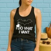 I Do What I Vant (Want) Funny Bat Vampire Women's Tank Top thumb 2