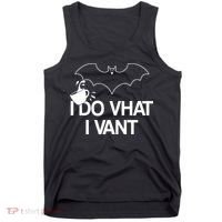 I Do What I Vant (Want) Funny Bat Vampire Tank Top thumb 0