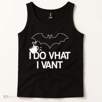 I Do What I Vant (Want) Funny Bat Vampire Tank Top thumb 2