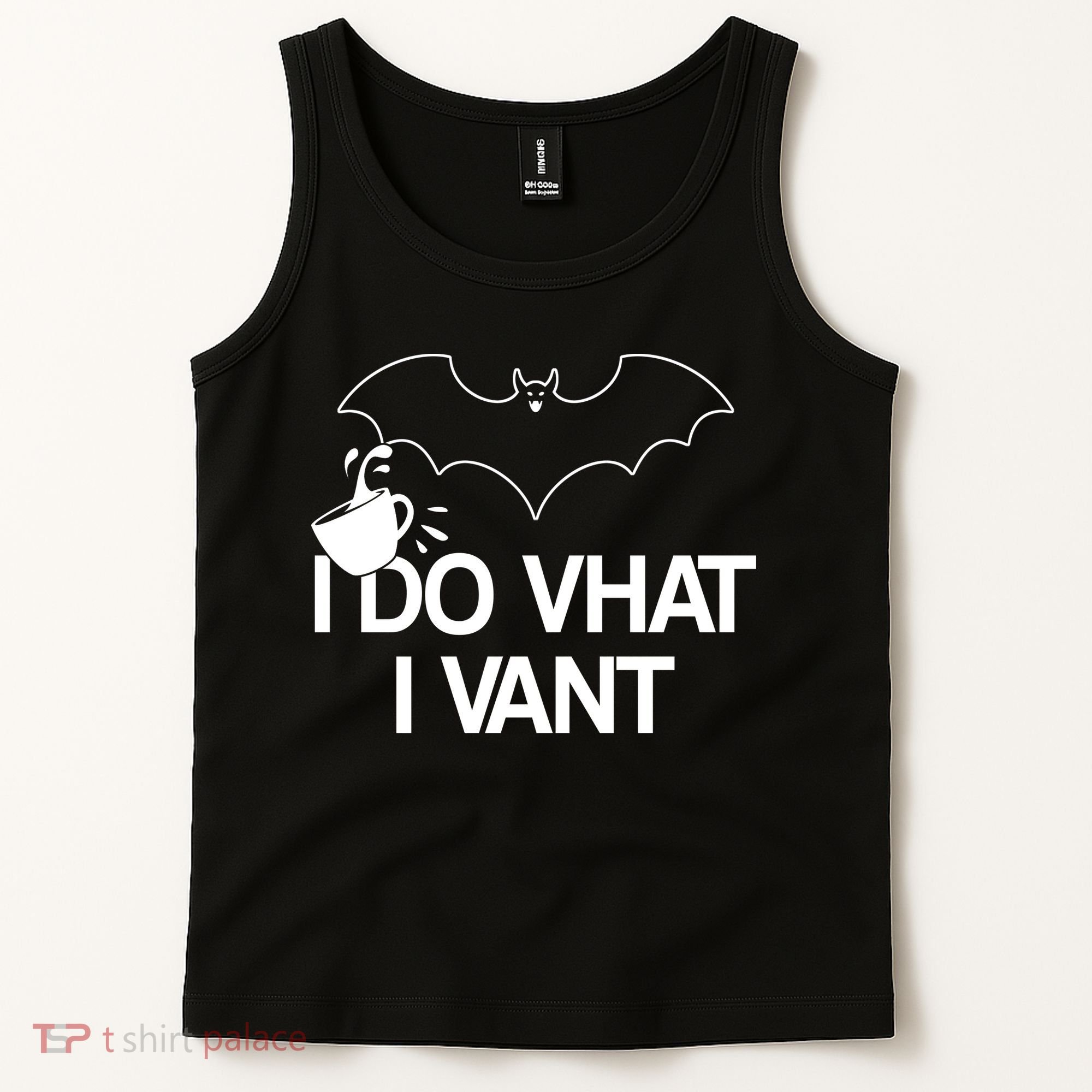 I Do What I Vant (Want) Funny Bat Vampire Tank Top